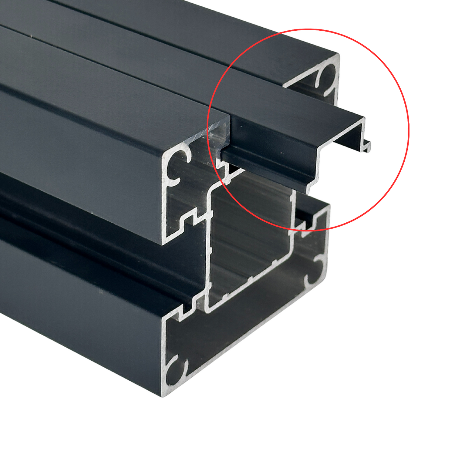 WPC Zaun Avento Alupfosten Abdeckschiene aus Aluminium RAL7016