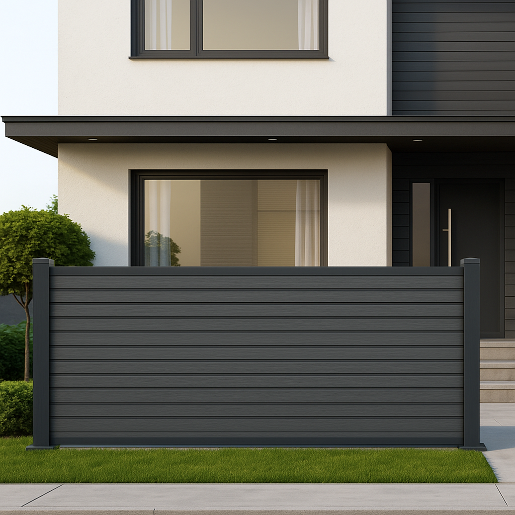 Avento Slim WPC Vorgartenzaun Anthrazit für Terrasse und Garten“