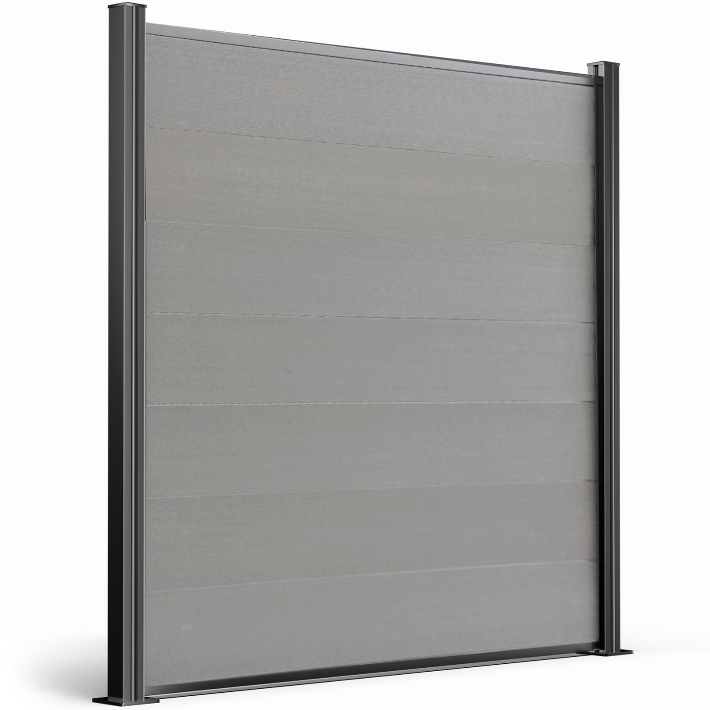 Moderner WPC Sichtschutz Avento XL Grau mit Alupfosten