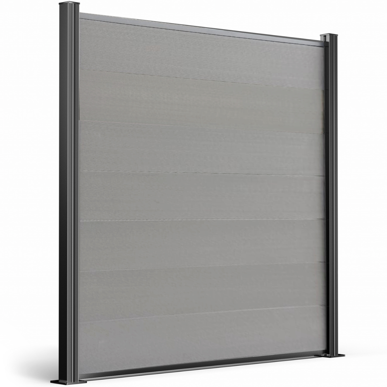 Moderner WPC Sichtschutz Avento XL Grau mit Alupfosten