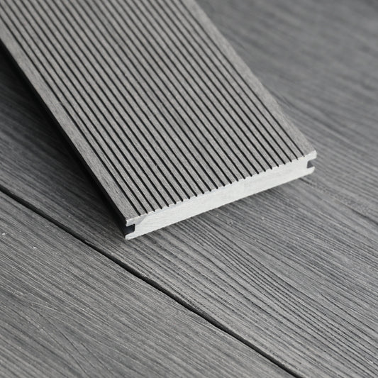 WPC Massivdiele Modern Gridline geriffelt bis 4m für Terrasse