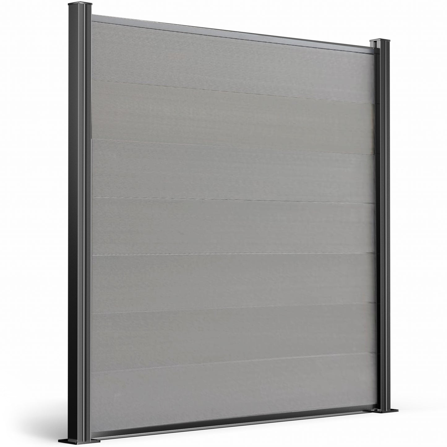 Musterbox - WPC Zaun Avento XL - Anthrazit / Braun / Grau