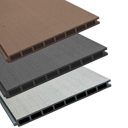 WPC Sichtschutz Avento XL Musterbox Braun, Anthrazit, Grau für Planung